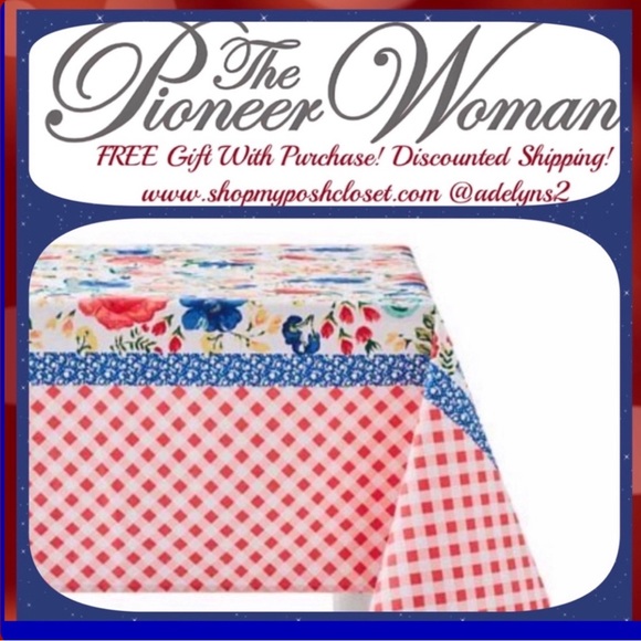 🌺🎁 New The Pioneer Woman Round Fiona Floral Tablecloth, 60” x 84” - Picture 1 of 10
